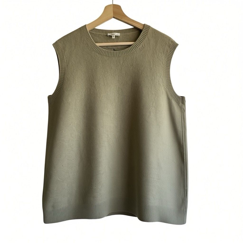 Lafayette 148 Sweater L Natural Pistachio Melange Wool Cashmere Blend Pullover